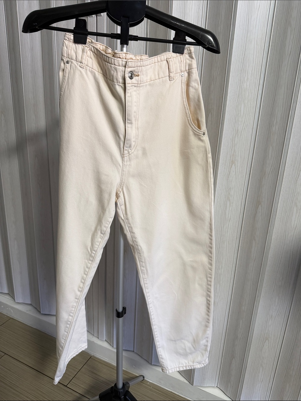 Mango Cream Wide Leg Pants
